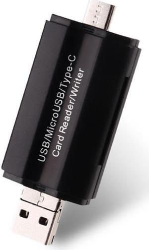 3 In 1 Portable High Speed Card Reader Adapter Type-C OTG Mobile Phone Universal PC Writer Micro USB USB2.0 Home Office
