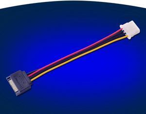 Pro SATA 15-pin Male to IDE 4-pin Female Power Cable Adapter Converter Cables 0.2m Length