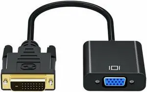 DVI To VGA Converter Connector Cable DVI 24+1 25Pin Male To VGA Female Adapter Cord for TV PS3 PS4 PC Display 1080P