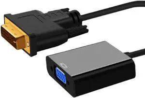 1PCS DVI To VGA Cable DVI Revolution To VGA Female Converter 24+1 HD 1080p Adapter Cable for Set-top Box Game Console To Project
