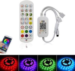 DC5V-24V Bluetooth Music RGB Led Controller Dual Signal Sound Sensor with IR 24Key for 5050 3528 LED RGB Strip Light IOS/Android