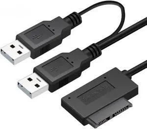 Notebook Optical Drive 7+6Pin SATA To USB2.0 Easy Drive Cable USB To SATA 13P Optical Drive Cable Notebook Optical Drive 7+6Pin SATA To USB2.0 Easy Drive Cable USB To SATA 13P Optical Drive Cable