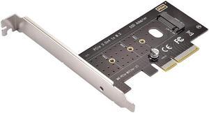 NGFF M.2 NVME SSD To PCI Express PCIe 3.0 X4 Host Controller Expansion Card M-Key SSD Adapter Card with Low Profile Bracket