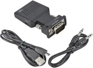 VGA Male To HDMI-compatible Female Converter with Audio Adapter Cables 720/1080P for HDTV Monitor Projector PC Laptop TV