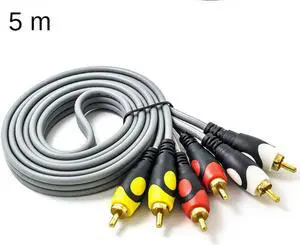 3RCA to 3 RCA Male To Male Audio Cable Gold Plated AV Cable 3X RCA Plug Video Cable For DVD VCD TV Set-top Box Amplifier