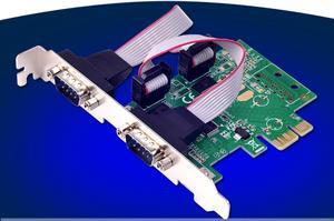 2 Port RS232 Serial PCI-E Expansion Card RS-232 DB9 COM Adapter WCH 382L Chipset