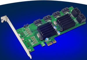 8 Ports SATA 3.0 6GB PCI Express Card NCQ & Port Multiplier FIS Chipset for Marvell