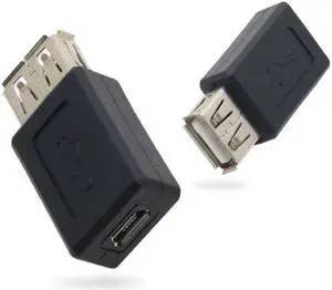 Black USB 2.0 Type A Female to Micro USB B Female Adapter Plug Converter usb 2.0 to Micro usb connector wholesale