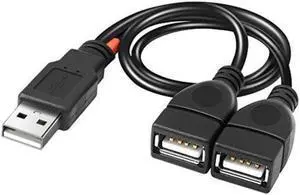 USB 2.0 A Male To Dual USB Female Data Hub USB Splitter Cable USB Charging Power Adapter Cable Extension for Laptop