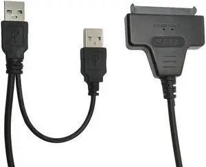 SATA to USB 2.0 To 7 15 22pin Adapter Cables External Power For 2.5'' Ssd Hdd Hard Disk Drive Converter