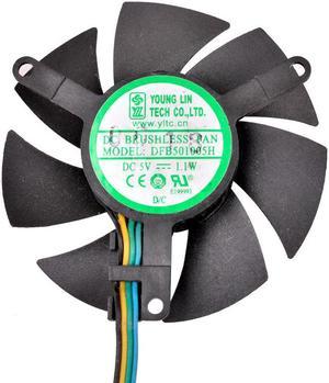 DFB501005H Diameter 45MM Mounting hole distance 39X39X39MM DC5V 1.1W 4Pin Cooling fan for industrial computer routers