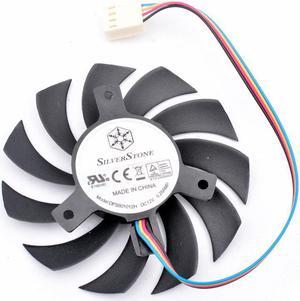 DFS801012H DC12V 0.26A 75mm diameter and 40mm hole pitch 4 wires 4pin cooling fan for graphics card