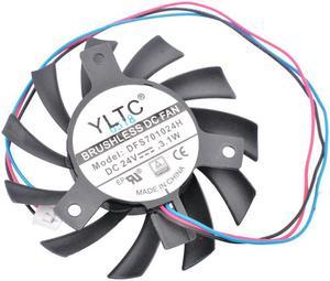 DFS701024H 24V 3.1W Diameter 65mm, hole pitch 40mm, 3 wires, cooling fan for graphics card