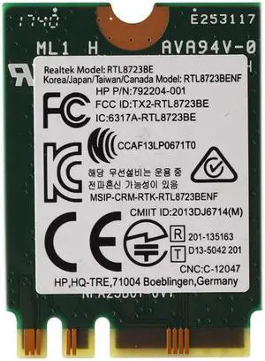 Wireless Adapter for Realtek RTL8723BE 802.11N WiFi Card Bluetooth 4.0 NGFF Card SPS 843338-001 300Mbps