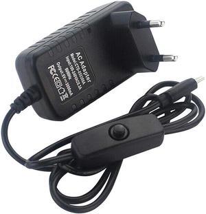 for Raspberry Pi 4B Power Supply 5V 3A Type-C Power Adapter with ON/OFF Switch USB-C Charger EU Plug