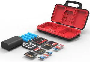 Desiontal Waterproof SD Card Holder Camera Case SD/XQD/CF/TF for Nikon EN-EL15 EN-EL 14A LP-E6 /Sony/Leica Camera