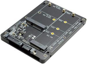 2 in 1 Combo M.2 NGFF B-Key & MSATA SSD to SATA 3.0 Adapter Converter Case Enclosure Support SATA Reversion 3.2