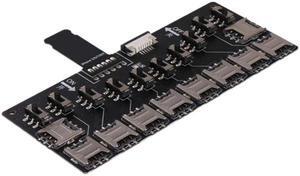10-Slot SIM Card Adapter Multi-SIM Card Reader Mini SIM Nano with Independent Control Switch for iPhone5/6/7/8/X