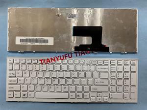 For Sony VPC-EE 148927011 9Z.N5CSQ.101 Keyboard US White With Frame Laptop Keyboard