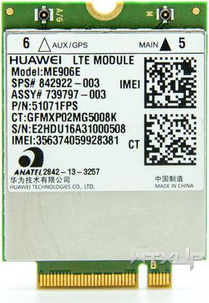 UNLOCKED HUAWEI ME906E LTE w/GPS 4G module SPS 842922 WWAN NGFF Card Module 3G 4G NETWORK CARD For HP ZBOOK 14 15