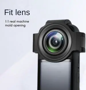 OIAGLH 1 PCS For Insta360 X3 Upgrade Optical Glass Lens Guard Protective Cover Replacement Black For Insta360 X3 Panoramic