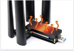 OIAGLH 5G DONGLE Module Replacement Spare Parts 4 Antennas USB3.1 Port Aluminum Alloy Heatsink M.2 Key B Interface