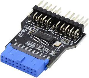 OIAGLH USB 3.0 Header 1 to 2 USB2.0 9Pin Female Extension HUB Connector Adapter Port Multilier Motherboard 19pin