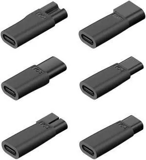 OIAGLH Beauty Instruments USB-C Female to DC Beard Shavers Trimmers Power Charge Adapter for Electric Hair Clipper 5V 2Pin 6pcs/set