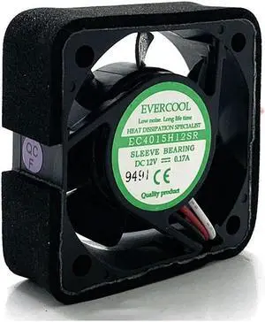 1pcs 4015 40mm Fan 4cm 12V EC4015H12SR EverCool 3-Wire 0.17A CPU Cooling Fan Machine Tool IPC Mini Cicro Cooler