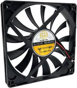 S1201512HB 120mm 15mm Slim Computer PC Cooling Fan,120X120X15mm DC 12V Sleeve Bearing 0.42A High Speed CFM Cooler