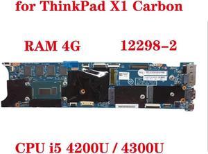 FOR LMQ-1 MB 12298-2 Motherboard for X1 2014 X1C Laptop Motherboard 48.4LY06.021 with CPU I5 RAM 4G