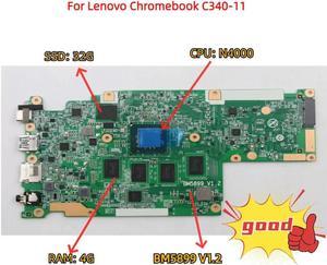 FOR C340-11 laptop motherboard BM5899 V1.2 FRU:5B20S42666 with CPU:N4000+RAM:4G+SSD 32G