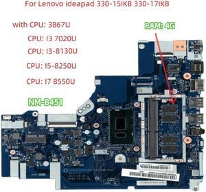 FOR NM-B451 Motherboard For 330-15IKB 330-17IKB Laptop motherboard with CPU 3855U I3/I5/I7 RAM 4G s