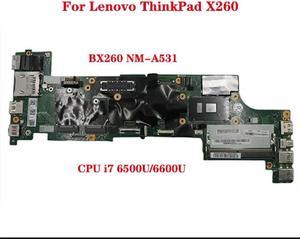 FOR X260 20F5 20F6 laptop motherboard BX260 NM-A531 with CPU i5 6200U /6300U I7 6600U/6500U