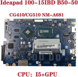 FOR 100-15IBD B50-50 notebo computer motherboard CG410/CG510 NM-A681 motherboard with CPU I5+GPU DDR3L