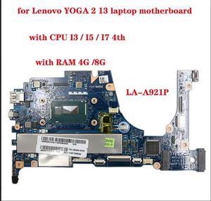 FOR ZIVY0 LA-A921P motherboard for 2 13 laptop motherboard with I3/I5/I7 4th generation CPU 4G 8G RAM