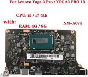 FOR 2 Pro 2 PRO 13 Laptop Motherboard NM-A074 Motherboard with CPU i3 i5 i7 4th RAM 4G 8G