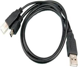 FOR USB 2. 0 Two A Type Male To Mini usb 5 Pin Male Y Cable For 2.5 Mobile Hard Disk Drive HDD