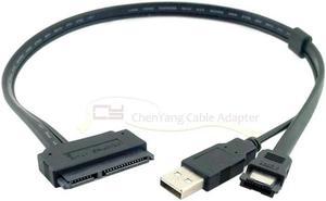 FOR HOT Hard Disk Drive 2 5 inch SATA 22Pin to eSATA Data USB Powered Cable Adapter 0.5M