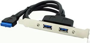 FOR 2 Port USB3.0 Hub USB3.0 20Pin to Female Adapter Desktop computer rear 2 USB3.0 port motherboard 20P extension USB3.0 19pin