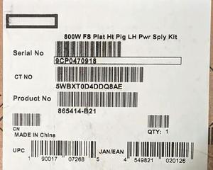 FOR 865414-b21 800W FLEX SLOT HOT-PLUG POWER SUPPLY 866730-001 865412-0