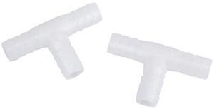 For 2 x 12mm Plastic Equal Tee Connector Barbed Pipe Fitting Air/Water Hose Joiner