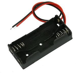 For Black Plastic Case Holder Wire 2 x 1.5V AAA
