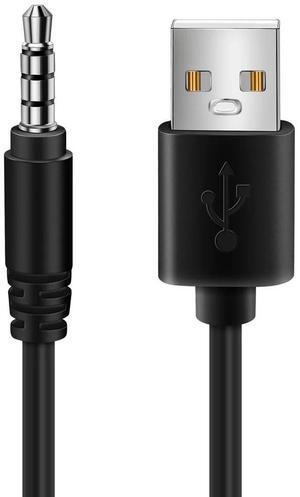 For 3.5mm Plug AUX Audio Jack to USB 2.0 Male Charger Cable Adapter Cord for Car