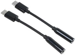 For 2 Pack USB C to 3.5mm Headphone Jack Adapter, Type C Male to 3.5mm Female AUX Jack Stereo Earphone Converter, Compatible for Mot