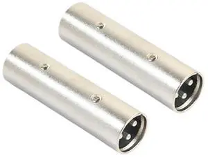 For XLR Male to Male Adapter, XLR 3 Pin Male to 3 Pin Male Connector Coupler, Microphone Line Adapter -2 Pack