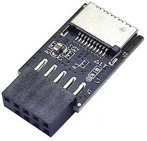 For Motherboard USB2.0 9Pin to TYPE-C A-KEY Front Connector Converter USB3.2 TYPE-E Interface Header Adapter For Motherboard USB2.0 9Pin to TYPE-C A-KEY Front Connector Converter USB3.2 TYPE-E Interface Header Adapter