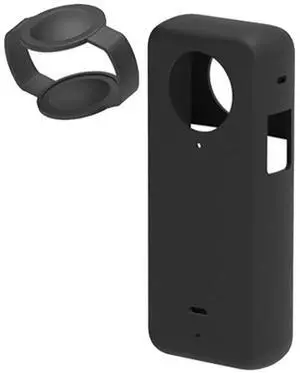 For Silicone Case for 360 X3 Panoramic Action Dustproof Silicone Protective Case Anti-Drop Case(Black)