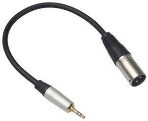 For 3.5mm Stereo Jack Plug Audio Cable 3.5mm Stereo Jack Plug to 3 Pin XLR Male Microphone Audio Cable Cord Adapter 0.3M
