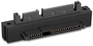 For 1PCS SFF-8482 SAS Female to SATA Male 15Pin Bend Head 90 De Angle Adapter Converter for Motherboard Cable